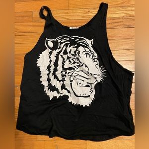 Tiger black tank top, garage, size large